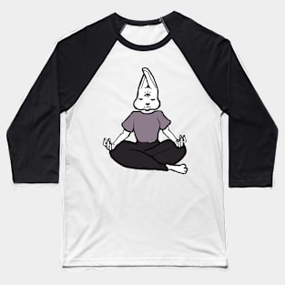 Meditating Bunny Baseball T-Shirt